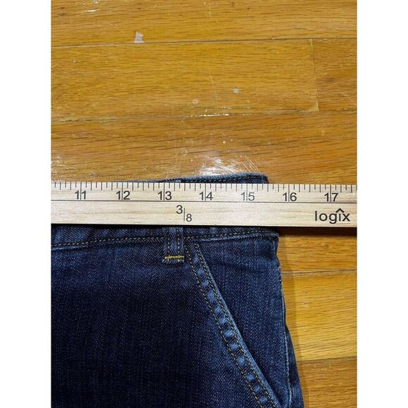 Ann Taylor Capris Womens 8P Blue Modern Fit Lindsay Flap Pockets Stretch Office - Picture 5 of 8